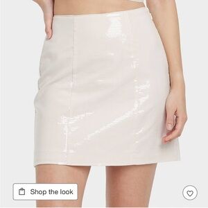 A New Day Cream Sequin A-Line Skirt